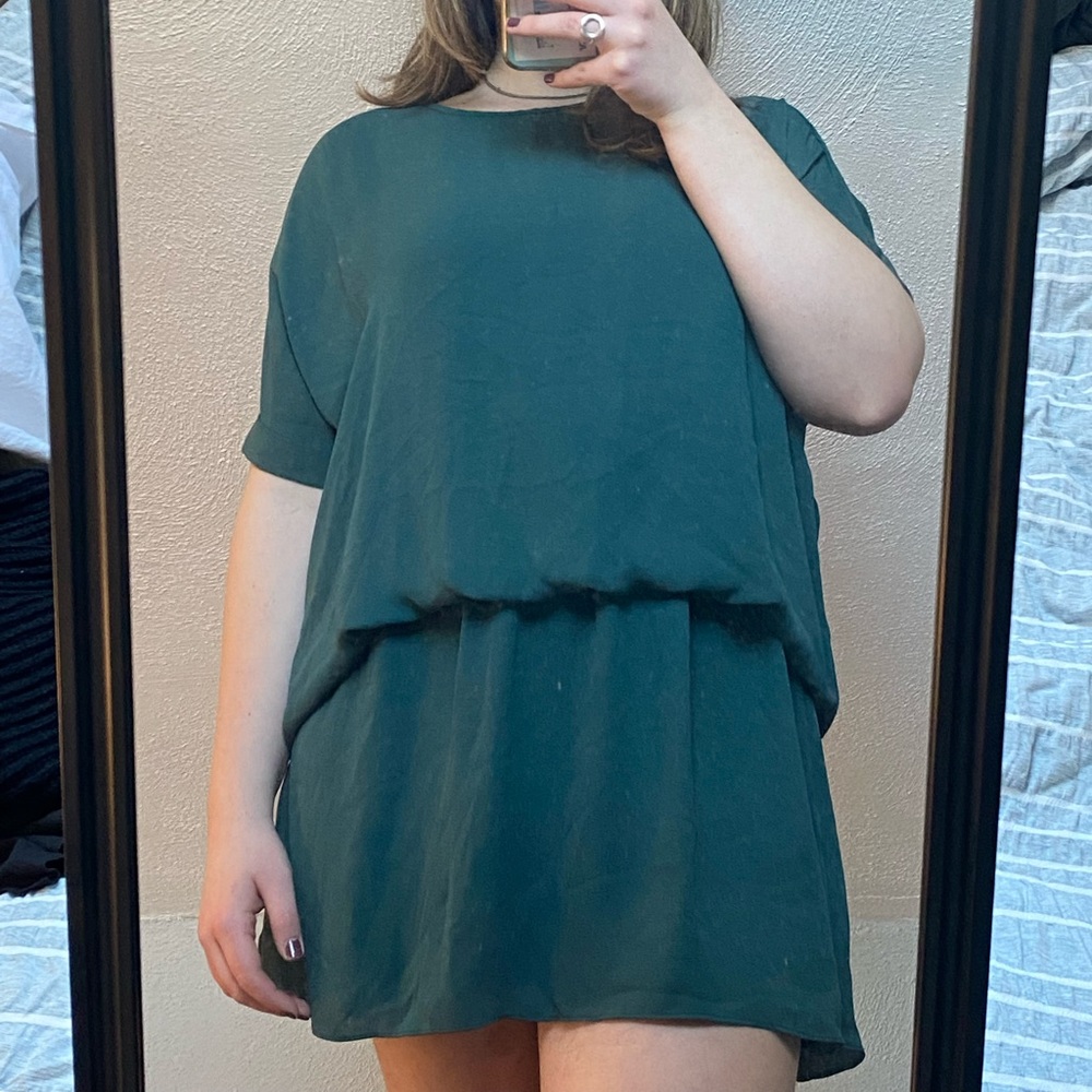 Pepe Jeans Green Chiffon Dress